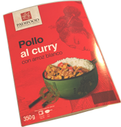Pollo al curry con arroz blanco 350 gramos